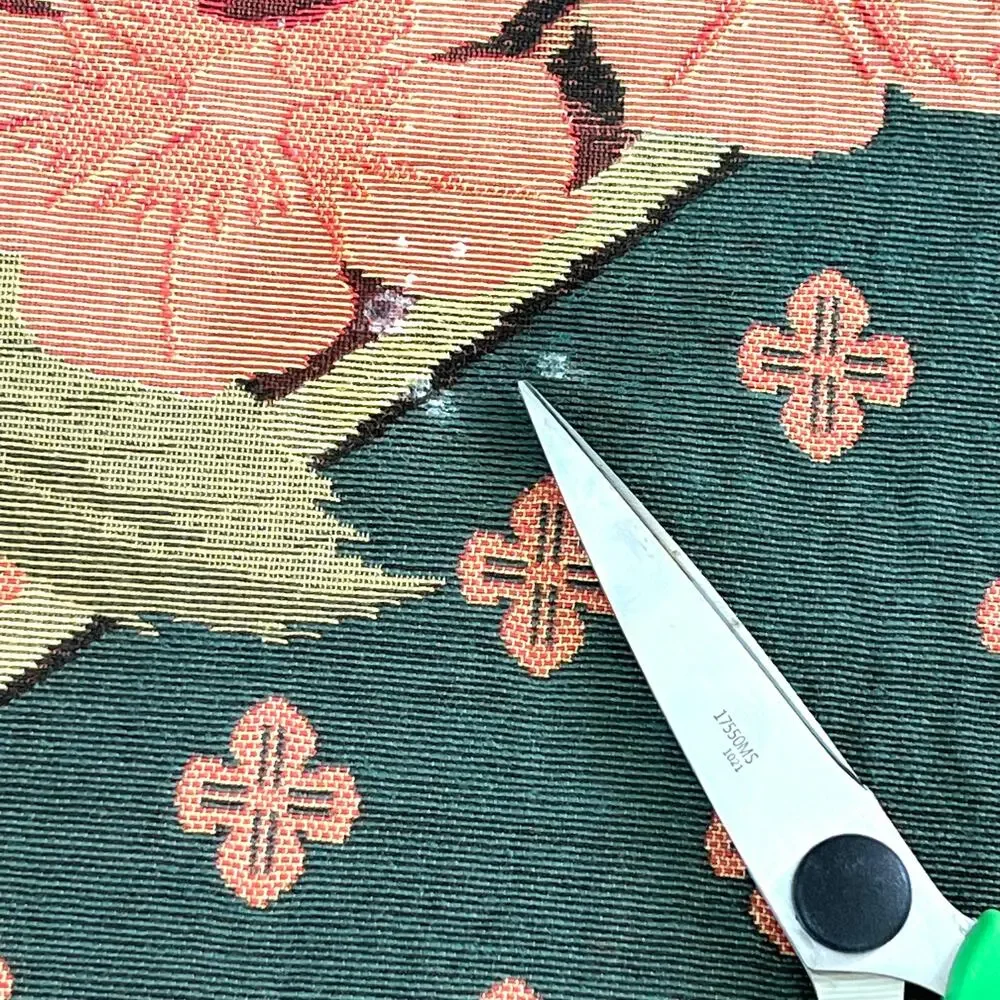 Vintage tapestry cherries cherry blossom tablecloth